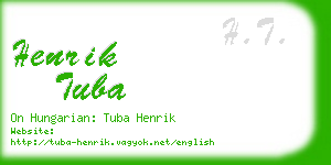 henrik tuba business card